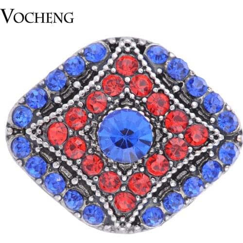 Vocheng Ginger Snap Button Jewelry Filled Crystal 3 Colors 18mm Charm Charms Vn-1300