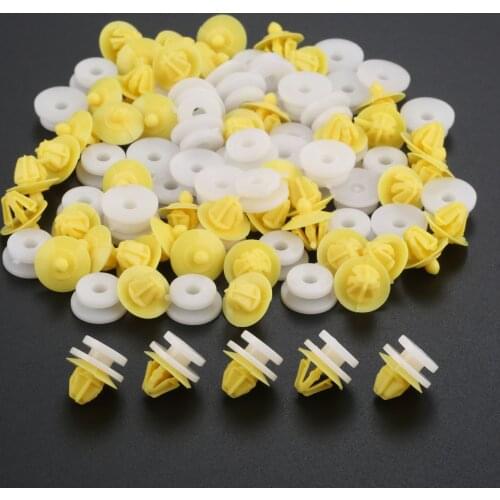 50Pcs Car Interior Door Card Panel Plastic Rivets Clips 8mm Hole Auto Fasteners For 7703077250 Clio Megane Scenic Twingo