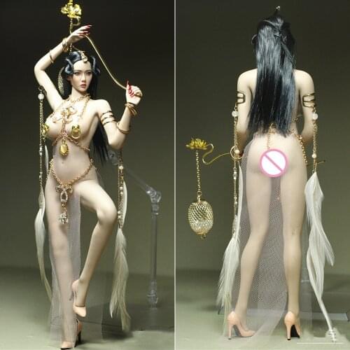 1/6 Scale Sexy Topaz Chest Chain W/Transparent Mesh Front Skirt Waist Chain Mesh Back Dress for 12in Action Figure Toy