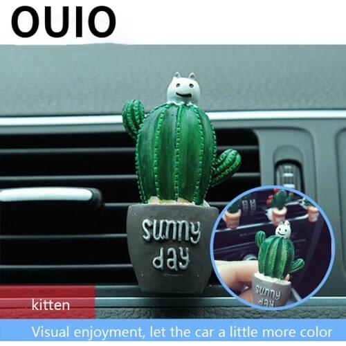 1Pcs Car Air Conditioning Vent Perfume Clip Resin Cactus For BMW E60 Ford focus 2 Mazda 3 Volkswagen Polo Golf 4 Skoda Kia rio