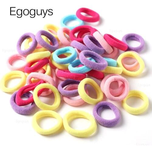 10Pcs/Set Girls Colorful Nylon Small Elastic Hair Bands Children Ponytail Holder Rubber Bands Headband Kids Hair Accessories