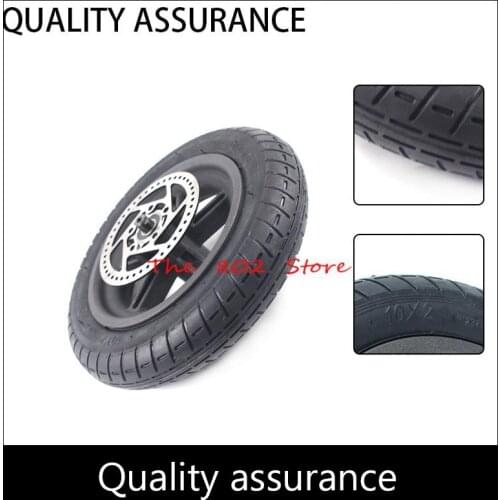 10x2 tire 10 inch pneumatic wheel with alloy Disc brake rims and Brake Caliper Pump for Electric Scooter Balancing Hoverboard