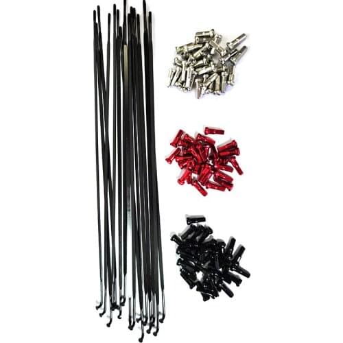 24 hours fast shipping Pillar PSR Aero 1432 J-bend Spokes Balck Red Silver with PT734 Blue Alloy AL7075 Nipples 6.5g/pc (260mm)