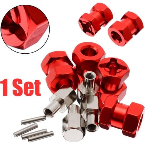 4pcs Aluminum 12/15/20/20mm RC Car Wheel Hub Hex Drive Adapter Spare Parts For 1/10 RC Car Accessories