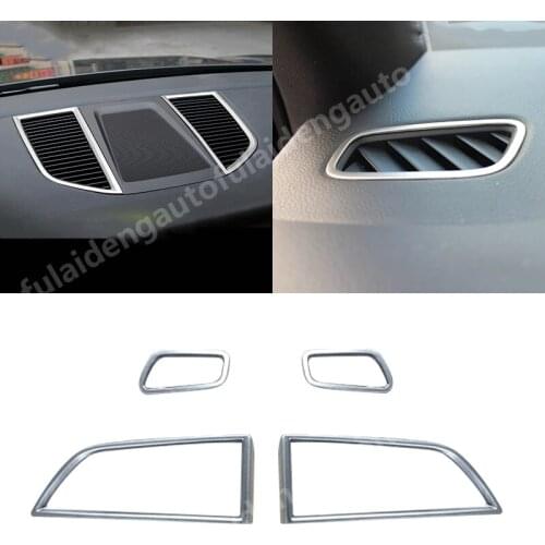 4pcs For Porsche Macan 2015-2021 ABS Matte Car Dashboard Air AC Outlet Vent Trim Cover Frame Car Accessories