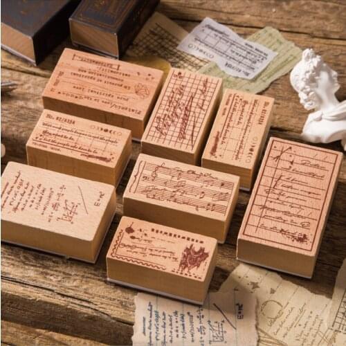 8PCS/LOT hall of fame series stamp DIY wooden rubber stamps for scrapbooking stationery scrapbooking standard stamp