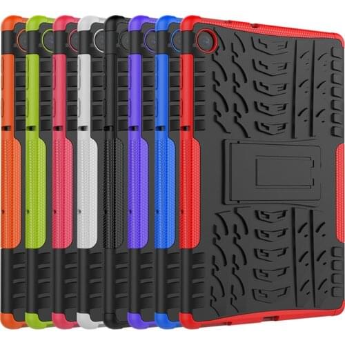 Hybrid Armor Case for Lenovo Tab M10 HD 2nd Gen 10.1 inch TB-X306X , Silicone Hard Stand Case For Lenovo M10 HD X306F+ Film+Pen