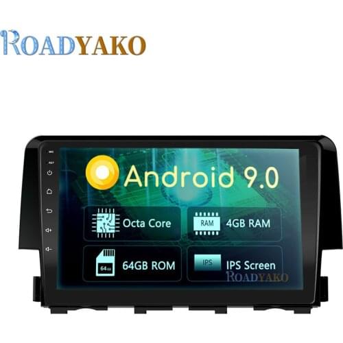 9'' Android Auto Car Radio Navigation GPS Video Player For Honda Civic 2016-2019 Stereo Car Multimedia system 2 Din Autoradio
