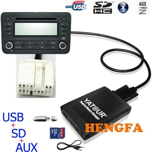 Yatour Car Digital Music Changer USB MP3 AUX adapter For Fiat Sedici / Suzuki / Opel Agila 14-Pin PACR-xxx yt-m06
