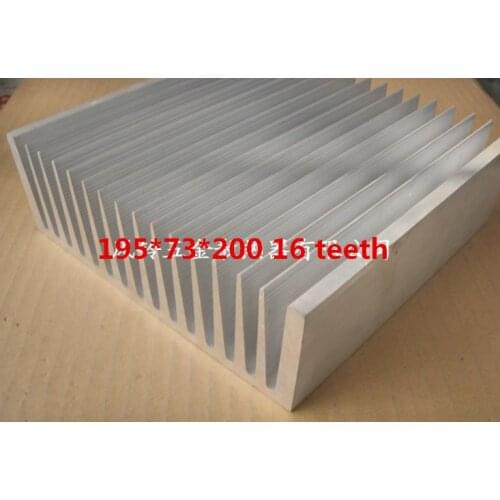 Fast Free Ship Customized high-power radiator profiles 195*73*200mm 16 slice electric power supply large aluminum heat sink