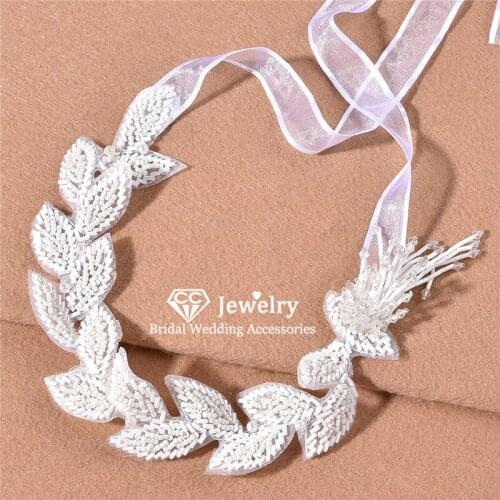 CC Women Hairbands Wedding Accessories for Bridal Engagement Hair Ornaments Trendy Hairwear Headdress Leaf Shape Headbands M207