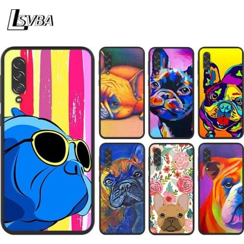 French Bulldog dog animals For Samsung Galaxy A90 A80 A70 S A60 A50S A30 S A40 S A2 A20E A20 S A10S A10 E Black Soft Phone Case