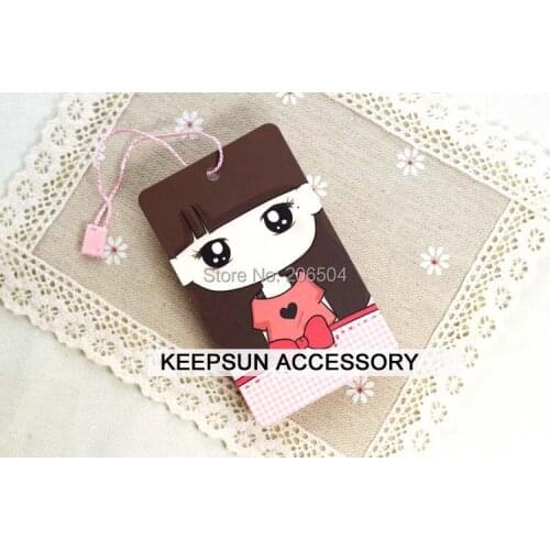 In stock Kids hang tags/ girl children clothing/bag tag label free design custom printed logo kraft hang tag swing tag dpt007