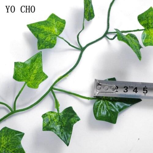 YO CHO 6PC 2.1m Fake Rattan Leaves Bar Flower Wall Decor DIY Artificial Hanging Vine Plant Ivy Garland Wedding Home Decoration