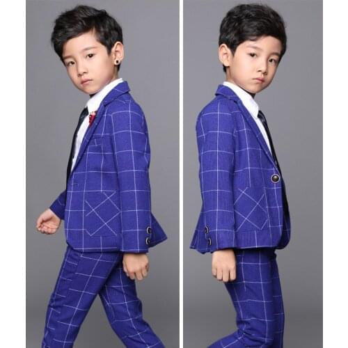 Weddings Boys Suit Prom Party sets Children Slim Fit Suit Sets Boys Formal 3pcs Blazer +Pants +shirt Childrens Costume 4-12Y