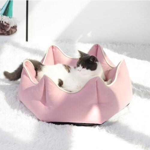 Pet Sofa Dog Cats Bed Winter Warm Special Shaped Princess Nest Comfortable Snd Soft Cat House Deep Sleep Easy Clean Pets Kennel