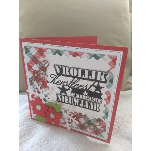 Dutch Merry Christmas Happy New year Metal Cutting Dies Stencils for DIY Scrapbooking photo album Decorative DIY Paper Cards