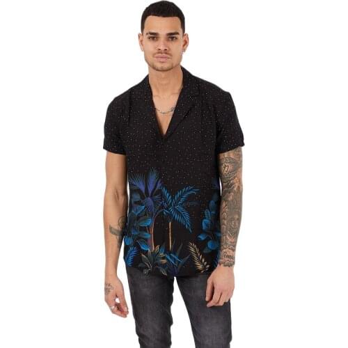 Summer Pure Cotton Mens Hawaiian Shirt Printed Short Sleeve Big Us Size Hawaii Flower Beach Floral Patterns