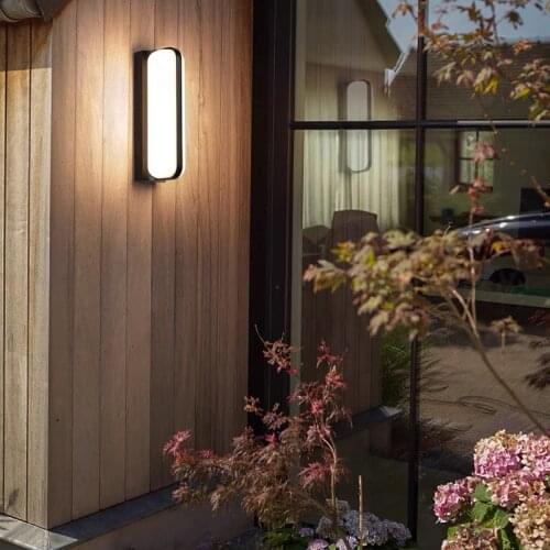 Wall Lamp Outdoor Indoor Waterproof LED Wall Light AC85-265V Aluminum Garden Porch Fashion Lights Bedding Room Living Room