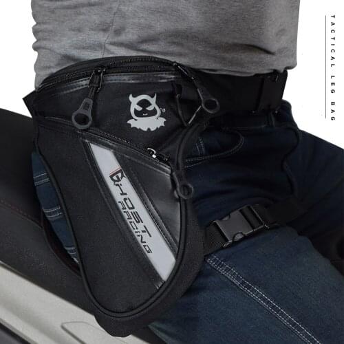 2019 New GHOST RACING Waterproof Motorcycle Riding Leg Bags Motorcycle Multifunctional Equipment Pack Racing Bag Zip Thigh Bag