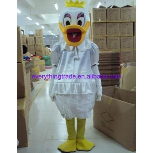 New arrival 2014 Adult cartoon character lovely white duck Mascot Costume fancy dress party costumes