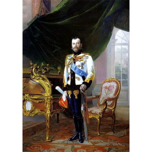 Wholesale print painting # home office art Russia Emperor Nicholas II Nikolai II portrait PRINT painting Good quality