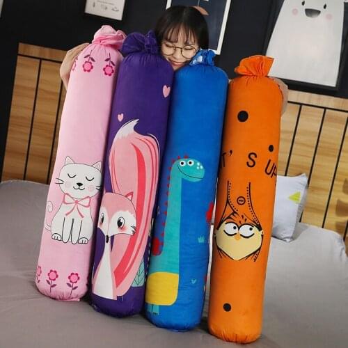 New 70-130cm Cute Plush Cat Pillow Soft Long Pillow Pregant Children Toy Gift Girlfriend Dinosaur Fox Doll Plush Toy Lazy Pillow