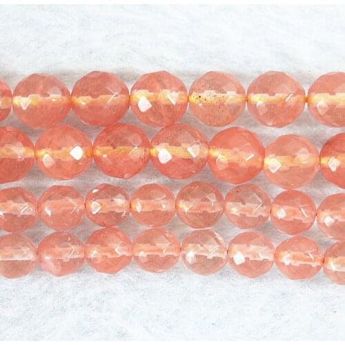 Popular pink watermelon tourmaline crystal 4-14 mm stone faceted round loose beads high quality women jewelry making 15inch FR24