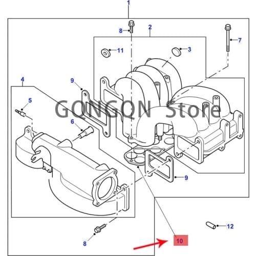 CAR intake manifold gasket 1998 -2004lan dro ve rdi sco ver y2r ang ero ver gasket-from upper intake manifold to lower intake ma