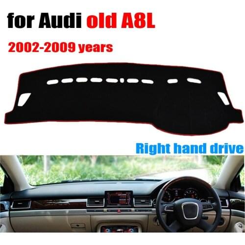 RKAC Car dashboard cover mat for Audi old A8L 2002-2009 years Right hand drive dashmat pad covers auto dashboard accessories