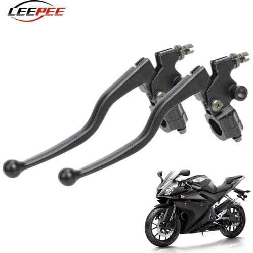 1 Pair Motorcycle Brake Levers Perch 22mm Handlebar Clutch Aluminum Alloy Mototbike Motor Bike Accessories Replacement
