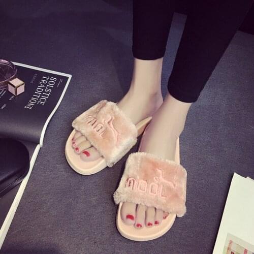 2018 women indoor slippers slides for spring autumn winter Non-slip flat with home outdoor fashion shoes solid pink black gray