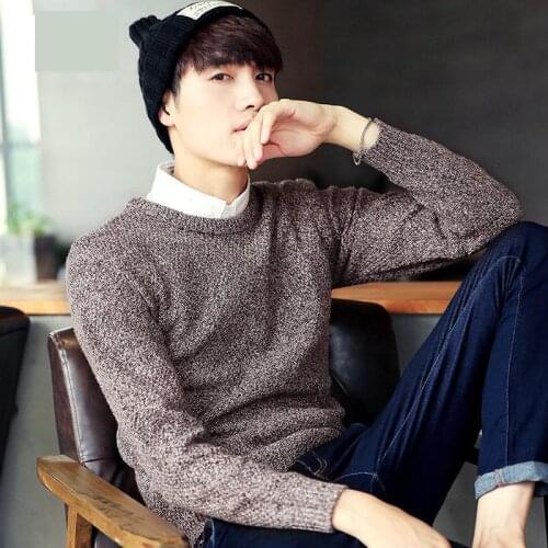 Thintenda 2017 High Quality Fashion Pullover Men O-neck Sweater Mens Brand Slim Fit Pullovers Casual Knitwear Korean Sweater Men