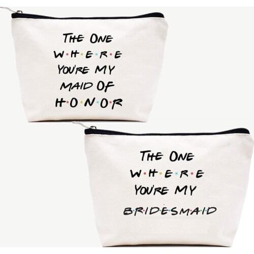 The One Where You're My bridesmaid maid of honor bag Wedding engagement Bachelorette Party Bridal Shower Proposal gift present