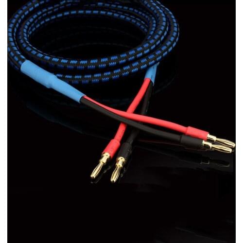 Bolded High Quality Banana Cable HiFi Speaker Audio Cable Hi-end Golden Plated Audiophile Wire Line Banana Cable L11 1M-30M