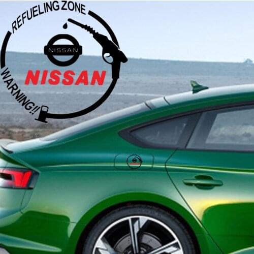 1pc fashion black white Waterproof Car badge fuel tank decoration sticker For Nissans Nismo X-trail Almera Qashqai Tiida Teana