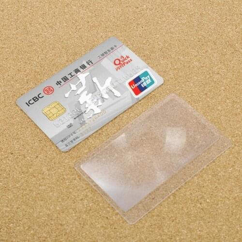 10X Transparent Credit Card 3 X Magnifier Magnification Magnifying Fresnel Lens