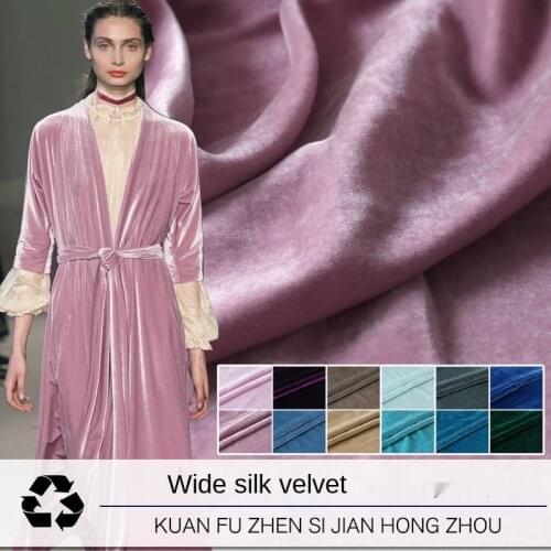 140cm*100cm silk velvet fabricpure color silk Qiao velvet dress cheongsam suit sewing fabric