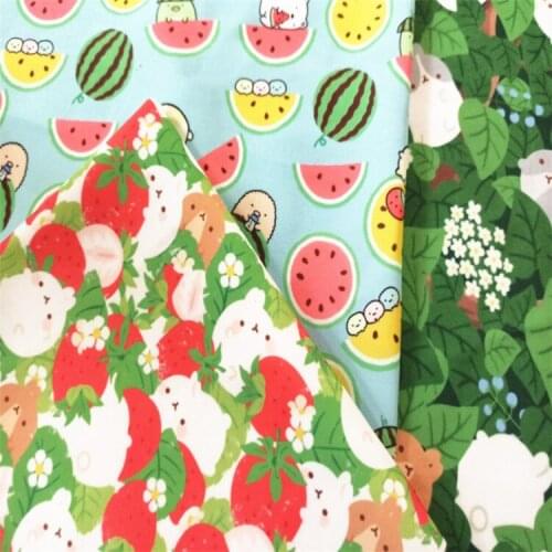 145cm Width Corner creature Rabbit Pattern Greetings Printed Canvas Fabric For Cushion Cover/Diy Handbag/Slipcover DIY Sewing