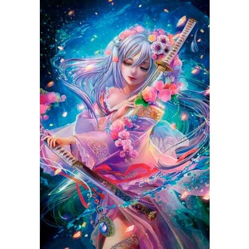 5D Fairy Diamond Painting Cross Stitch Full Square Round Drill Diy Cartoon Girl Diamond Mosaic Embroidery Sale