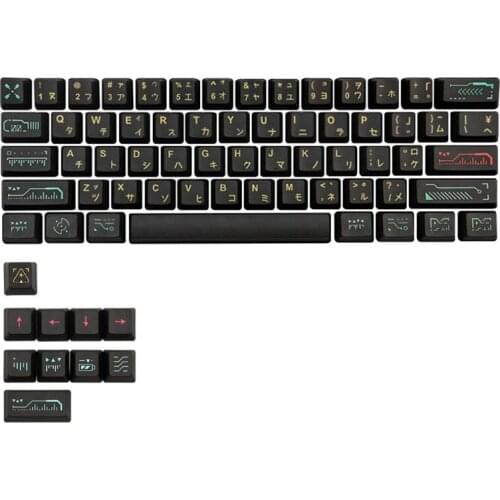 71 Keys Set OEM Profile Custom Keycaps PBT Dye Sublimation Keycaps Set for Gateron Kailh Cherry MX Switches