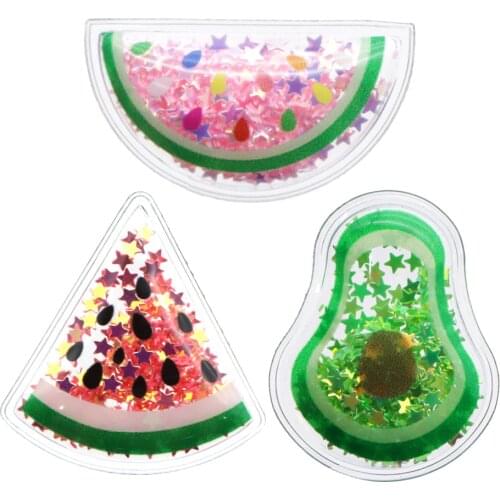 David accessories Transparent Fruit Quicksand Shakers Acrylic Resin DIY Jewelry Making Hair Accessories Hair Bow,10Yc13124