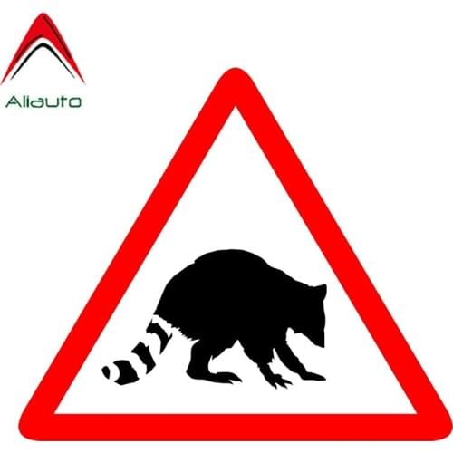 Aliauto Personality Warning Car Sticker Raccoon PVC Animal Waterproof Sunscreen Anti-UV Decal Accessories,13cm*11cm