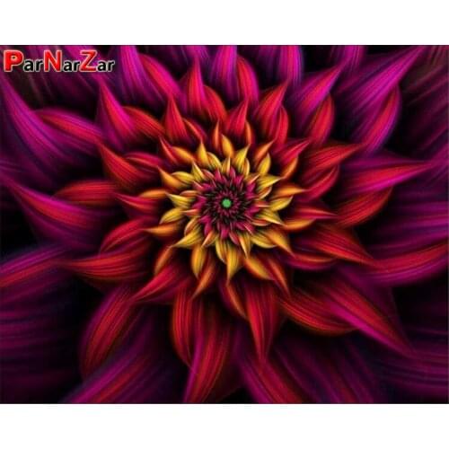 ParNarZar Diamond Painting Cross Stitch "Flower" Full Square Round Crystal Diamond Embroidery Mosaic Sunflower Needlework Craft
