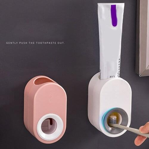 WWall Mount Automatic toothpaste squeezer Bathroom Accessories Set Toothpaste Squeezer Dispenser Bathroom Toothbrush Holder Tool