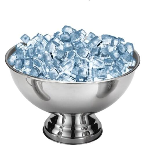 Stainless Steel Ice Bowl Beer Barrel Champagne Wine Ice Bucket Fried Ice Cream Bowl Salad Dessert Cup Wine Whiskey Beer Cooler