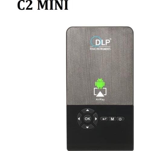 C2 Mini Projector 2.4G 5.8G Wifi Bluetooth Portable Proyector Android 7.1 LED DLP Beamer Home Cinema Support Airplay Miracast