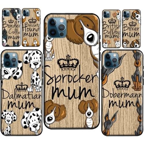 Sprocker Chow Boxer Pug Mum Dog Case For iPhone 12 Pro Max mini XR X XS 6S 7 8 Plus SE 2020 For iPhone 11 Pro Max Coque