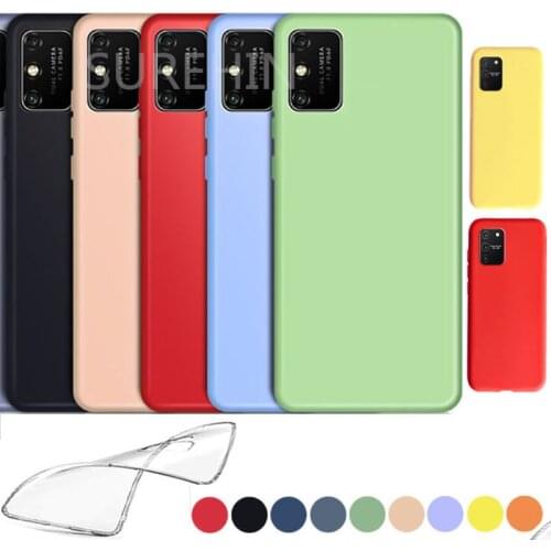 For Samsung Galaxy A02S Silicone Case Soft Boy Girl Solid Simple Shell Pure Color Can be Colored Drawing Transparent Cover Case