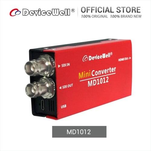 DeviceWell MD1012 1080P to 1080I HD SDI SDI Loop Out Red Mini Vedio Converter offer Drops Follow our storehipping & Wholesale